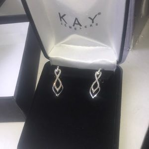 Diamond &925 silver earrings